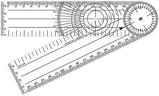 Goniômetro para Ortopedia em PVC Vulcanizado de 1 mm, Transparente, 200 x 45 mm, Trident, GON-PVC