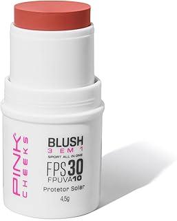 Sport Make Up Blush All Inone Soft Peach 4,5G, Pink Cheeks, Soft Peach, Pequeno