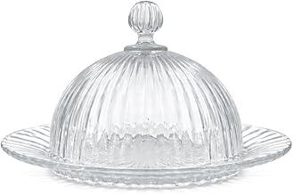 Queijeira vidro grande porta queijo tampa servir organizar 20cm decoração mesa frios mesa posta