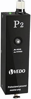 Amplificador de Monitor Pessoal VD-P2, Amplificador de Fone de Ouvido Profissional, Entrada XLR/TRS, Chave Mono/Estéreo, Clip de Cinto, 12h de Bateria, Ideal para Músicos, Shows e Estúdio