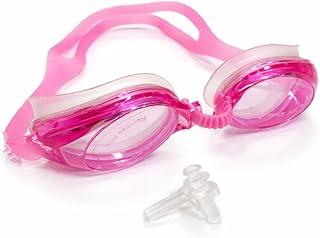 Óculos de Natação Adulto Antiembaçante com Proteção UV + Tampões de Ouvido – Ajustável, Vedação Confortável, Ideal para Piscina e Mar