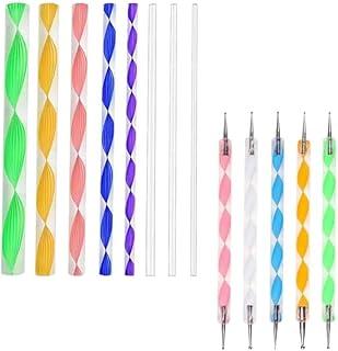 Kit de Pontilhismo para Mandala, 13 Peças, Canetas e Hastes em Cores Variadas