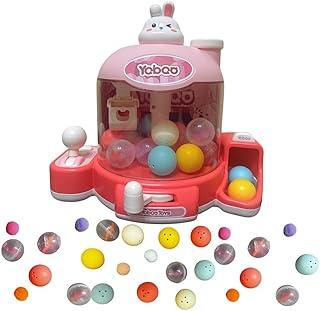 Brinquedo Infantil Máquina de Pegar Bolinhas Interativa com 20 Bolinhas Coloridas, Jogo Educativo para Crianças, Máquina Garra, Estimula Coordenação Motora e Diversão em Casa (Rosa-Coelhinho)