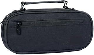 Genérico Bolsa Escolar Estojo Escolar Compartimentos Organizador Lápis Canetas Ziper Resistente Com Alça Papelaria Fofa, PREMIUM (Preto)