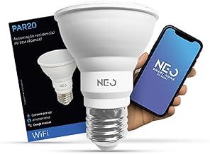 Avant Neo Lâmpada Smart LED PAR20 Inteligente, Wi-Fi 7W RGB Colorido Dimerizável E27, Compatível com Alexa, Google Home e Tuya