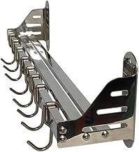 Lumai Suporte De Parede Cozinha com 10 Ganchos Móveis e Prateleira de Aço Inox 304 Para Pendurar Organizar Utensilios De Cozinha, Temperos, Facas e Panelas