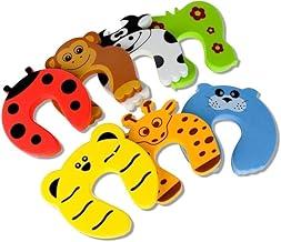 Kit 2 Itens de Trava Protetora de Porta em Borracha EVA, Parador de Impacto e Redutor de Ruído para Portas e Paredes (Girafa)