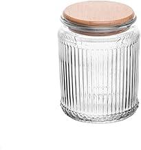 WOLFF - Porta Mantimento de Vidro com Tampa de Bambu Lines 530ml