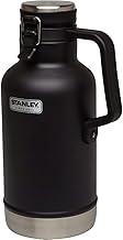 Stanley - Classic Growler isolado, mantém as bebidas, cerveja ou refrigerante quentes ou frias, aço inoxidável, durável, 1,9 litros, Matte Black