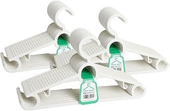 Cabides Para Roupas Kit 30 unidades (Branco) Cabide Antideslizante Reforçado Multiuso | Contém Porta Gravata, Cinto, Gancho para Vestidos| Cabides para Calças, Camisas, Camisetas, Ternos | CSCABIDES