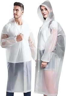 Capa de Chuva Adulto Unissex EVA Transparente com Capuz Branca Ajustável Impermeável Reutilizável Shows Parques Viagens Passeios Poncho Masculina Feminina Tamanho Universal