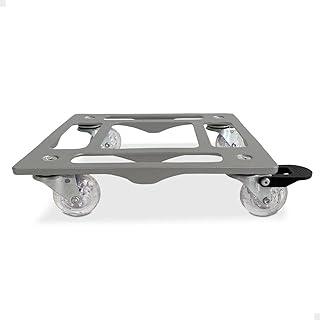 Suporte De Vaso Rodízio Com Rodas Gel 25cm Alumínio Fundido (Prata)