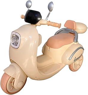 Bang Toys Moto Elétrica Lambreta Retrô Scooter Lemn 6v Recarregável Bege