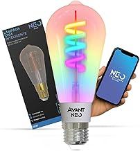 Avant Neo Lâmpada LED Filamento Smart ST64 6W E27, RGB Colorida e Dimerizável, Wi-Fi, Alexa, Google e Tuya