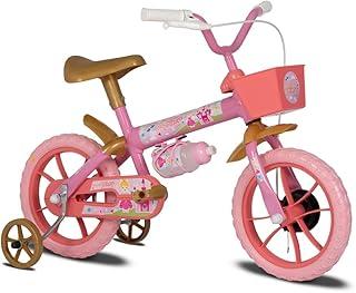 Verden Bicicleta Infantil Princy Aro 12 com Rodinhas Laterais Garrafinha e Cestinha