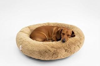 Cama Pet Nuvem Pelúcia Macia Com Zíper Capa Removível Lavavel para Cachorro Gato Tamanho M 60X60 Caminha Redonda Para Cachorro e Gato (AREIA)