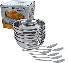Kit Conjunto TOP Inox Sobremesa 12 Peças com Colher