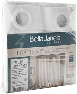 Cortina Varão Bella Janela 260x170cm Pratika Blackout Corta Luz Lisa Branco