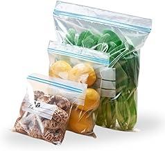 Kit 10 Sacos Reutilizáveis para Alimentos com Fecho Hermético Zip Lock, Saco Organizador de Geladeira e Freezer, Ecológico, Lavável e à Prova de Vazamentos, Livre de BPA