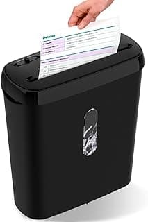 Fragmentadora de Papel Yamax 6 Folhas | Corte em Tiras 6 mm | Cesto 8 Litros | Automática | 110V ou 220V | Para Escritório e Home Office (220V)