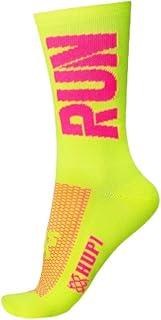 Meia Corrida Hupi Run Branco/verde, Cor: Branco/verde, Tamanho: Unico