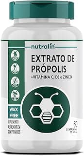 Extrato de Própolis com Vit. C + Vit. D3 + Zinco 60 Cps - Nutralin