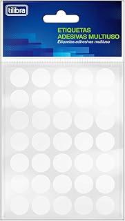 Tilibra - Etiqueta Adesiva Multiuso, 19 mm, Branca, 6 Folhas com 210 Unidades