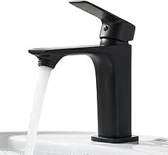 Torneira Banheiro Monocomando Mesa Bica Baixa Misturador Quente Frio Preta Premium Aço Inox 304 Fosco Black Matte Para Pia e Cuba de Embutir Sistema Antirrespingo Lavatório Cromado Moderna