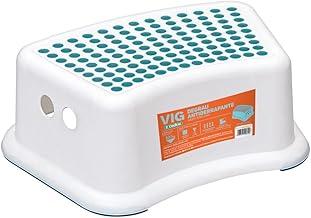 Ordene - Degrau Plástico Antiderrapante, Cor Branca, Linha Vig