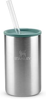 Stanley - Can Cooler com tampa e canudo, copo térmico de 296 ml para manter as bebidas em lata geladas, Stainless Steel