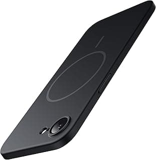 JETech Capa Magnética Fina para iPhone 17e (2026) / iPhone 16e Compatível com MagSafe, Proteção Total da Lente da Câmera, Case Minimalista Ultrafina e Capinha Leve com Acabamento Fosco (Preto)
