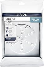 Atlas - Grelha em Aço Inox para Ralo de Caixa Sifão com Mecanismo Abre e Fecha, Tamanho 15 cm de Diâmetro, Suporta até 120 Kg
