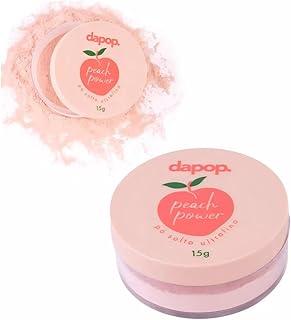 Pó Solto Finalizador Dapop - Maquiagem Ultrafina Pêssego - Controle de Oleosidade e Poros - Sem Flashback - Translúcido