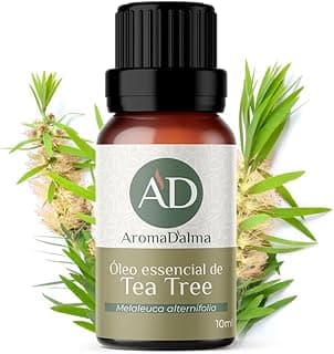 Óleo Essencial De Tea Tree (Melaleuca) 100% Puro - 10ml - Ideal Para Difusor, Aromaterapia e Cuidados Com o Corpo I Aroma Fresco, Herbáceo e Mentolado I Aroma D'alma com 33.34% de desconto por R$ 29,99 na amazon