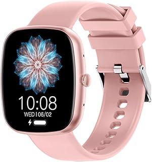 Smartwatch HZ-139 1.83" com Chamadas Bluetooth, Notificações, Esportes, Tela Full Touch, à Prova d’Água, Android e iOS(Rosa)