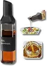 Galheteiro de Vidro Quadrado 500ml com Bico Dosador Preciso para Azeite Óleo Vinagre e Molhos, Design Moderno com Tampa Vedada, Portátil Ideal para Cozinha Mesa e Jantar, Uso Diário Prático (Cinza)