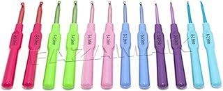 Kit de Agulha Para Crochê, NYBC, 12 Agulhas Coloridas