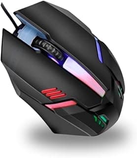 Mouse Gamer com fio para PC e Notebook e Console Gamer Ergonômico USB LED RGB 1200 DPI