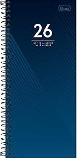 Tilibra - Agenda Executiva Espiral Diária 11,9 x 27,5 cm Comercial Ideale 2026 - Azul