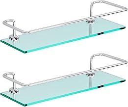 Kit 02 Porta Shampoo Suporte De Banheiro Shampoo Reto Vidro 6mm Acompanha Parafusos