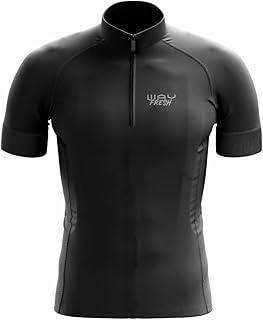 Camisa de Ciclismo Masculina Manga Curta Slim Confortável 3 Bolsos Cores Básicas