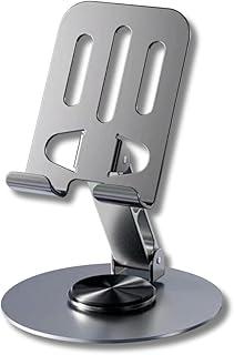 Suporte de Mesa Em Aluminio Premium Para Celular Base Rotativa 360º Para Smartphones, iPhone, iPad e Tablets Estável e Antiderrapante