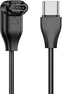 Cabo USB-C Carregador Compatível com Garmin - 1m, Anti-Torção, Compatível c/Fenix, Forerunner, Vivoactive, Venu, Instinct – Pontas em Alumínio, 4 Pinos (Genérico)