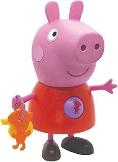 Peppa com Atividades - Peppa Pig, Elka, Corpo Vermelho/Braço/Pernas/Cabeça Rosa/Sapatos Preto/Figuras Coloridas