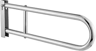 Barra de Apoio Articulada 60cm Inox Banheiro Acessível para Idoso e PCD 2 unidades