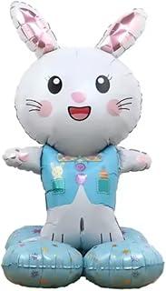 Balão de Páscoa Coelho com Base 120cm - Decoração para Festa Temática de Páscoa, Aniversário Infantil, Eventos e Decoração de Ambientes (Azul)