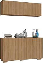 Conjunto Lavanderia Multiuso Armário Aéreo e Balcão 4 Portas Multimóveis Mp5054 Rustic/natural