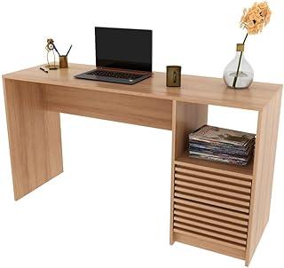 Escrivaninha/mesa Escritório 135,8cm 2 Gavetas e Nicho Multimóveis Cr25262 Amêndoa