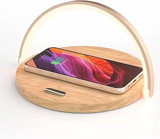 Luminária de Mesa Led com Carregador sem fio e Suporte para Celular