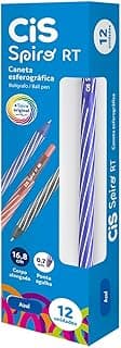 Caneta Esferográfica CIS Spiro RT 0.7mm – Azul, Caixa com 12 Unidades - Retrátil, Ponta Agulha, Escrita Suave com 15.02% de desconto por R$ 51,82 na amazon